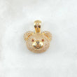 Pendant Rotro Bear 5.9gr / 2.5cm / White Zircons Brown Yellow Gold 18K ©