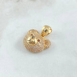 Pendant Rotro Bear 5.9gr / 2.5cm / White Zircons Brown Yellow Gold 18K ©