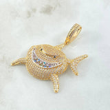 Dije Tiburón 9.6gr / 4.3cm / Circones Multicolor Oro Amarillo 18K ©