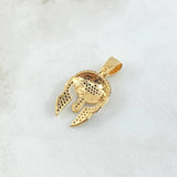 Pendant Gladiator Helmet 3.45gr / 3cm / Black Zircons Yellow Gold 18K ©
