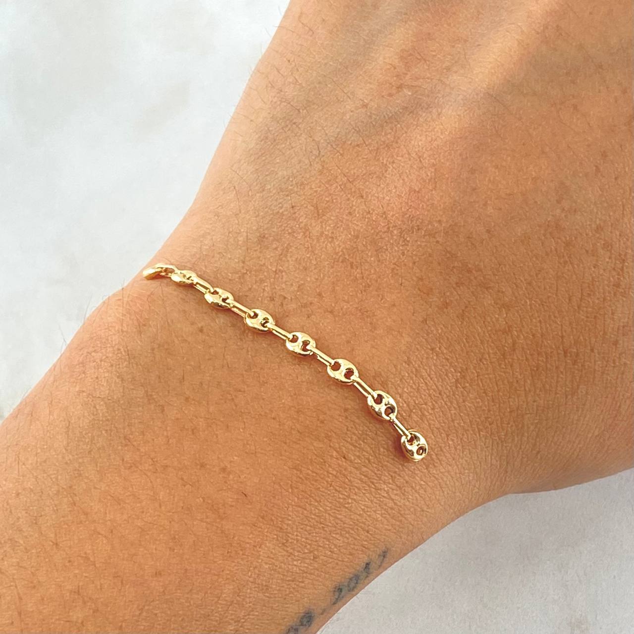 Charm Scrap GC 0.5gr / 3.2mm Eight Links Yellow Gold 18K ©