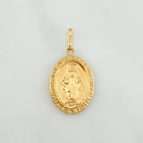 Pendant Virgen Milagrosa 1.75 g / 1 1/4 in Yellow Gold 18K