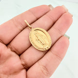 Pendant Virgen Milagrosa 1.75 g / 1 1/4 in Yellow Gold 18K