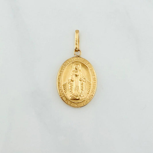 Dije Virgen Milagrosa 1.65 g / 1 1/4 in Oro Amarillo 18K