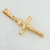 Pendant Cross Christ 1.1 g / 1 1/4 in 18K Yellow Gold