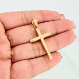 Pendant Flat-Tipped Cross 1.25 g / 1 1/2 in 18K Yellow Gold