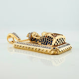 Pendant Virgin Mary 12.35 g / 1 3/4 in Two Golds Yellow White 18K