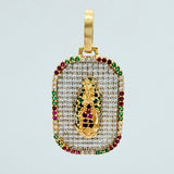 Dije Virgen De Guadalupe 5.45 g / 1 1/2 in Dos Oros Amarillo Blanco 18K