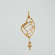 Pendant Virgin Mary Silhouette 1.1 g / 1 1/2 in Yellow Gold 18K