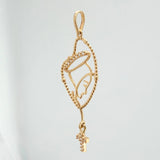 Pendant Virgin Mary Silhouette 1.1 g / 1 1/2 in Yellow Gold 18K