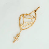 Pendant Virgin Mary Silhouette 1.1 g / 1 1/2 in Yellow Gold 18K