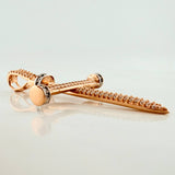 Pendant Nail Cross 3.95 g / 2 in Two Golds White Rose 18K