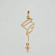Pendant Virgin Mary Silhouette 0.65 g / 1 1/2 in Yellow Gold 18K