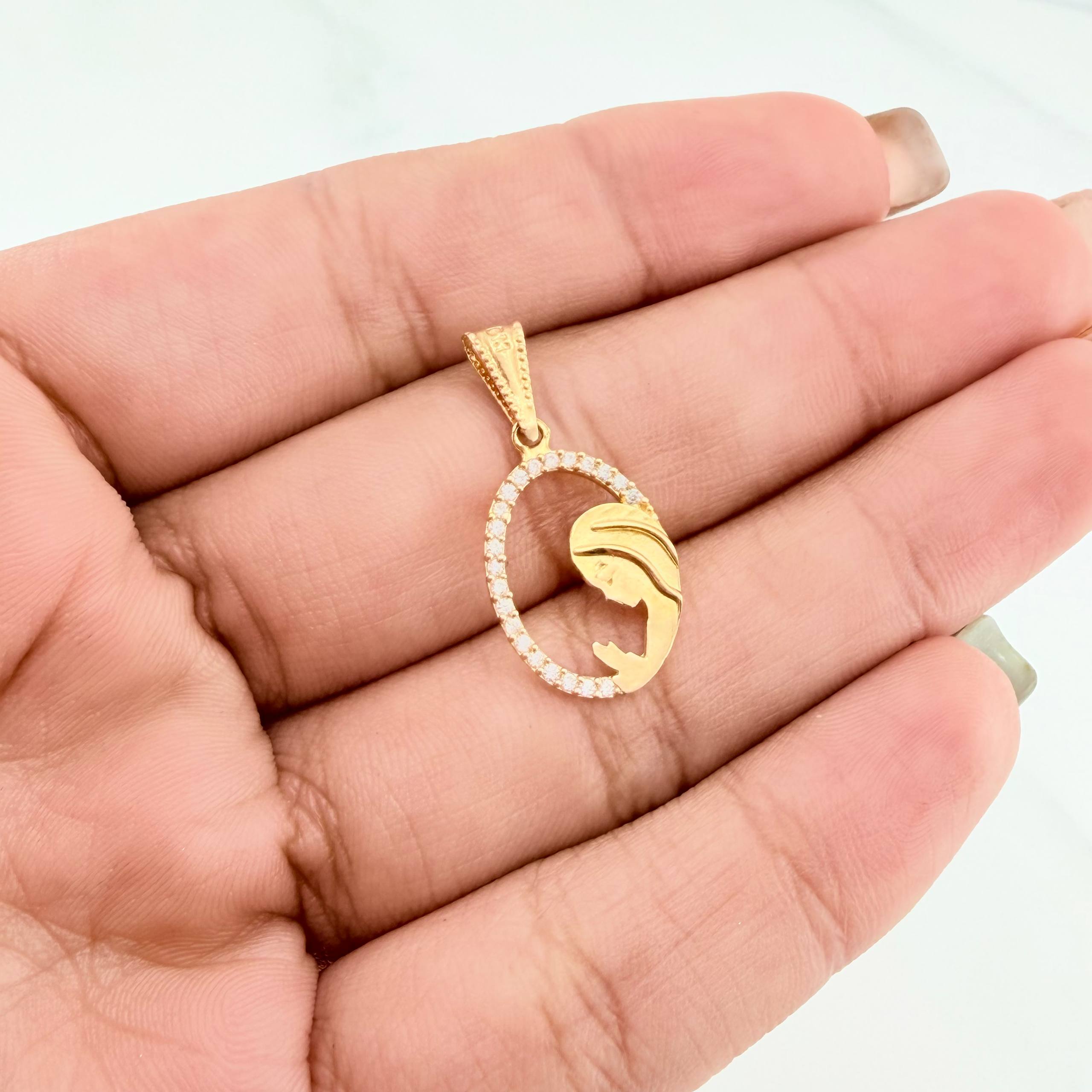 Dije Virgen Maria 1.1 g / 1 in Oro Amarillo 18K