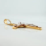 Pendant Cross Christ 3 g / 1 1/2 in Three Golds 18K
