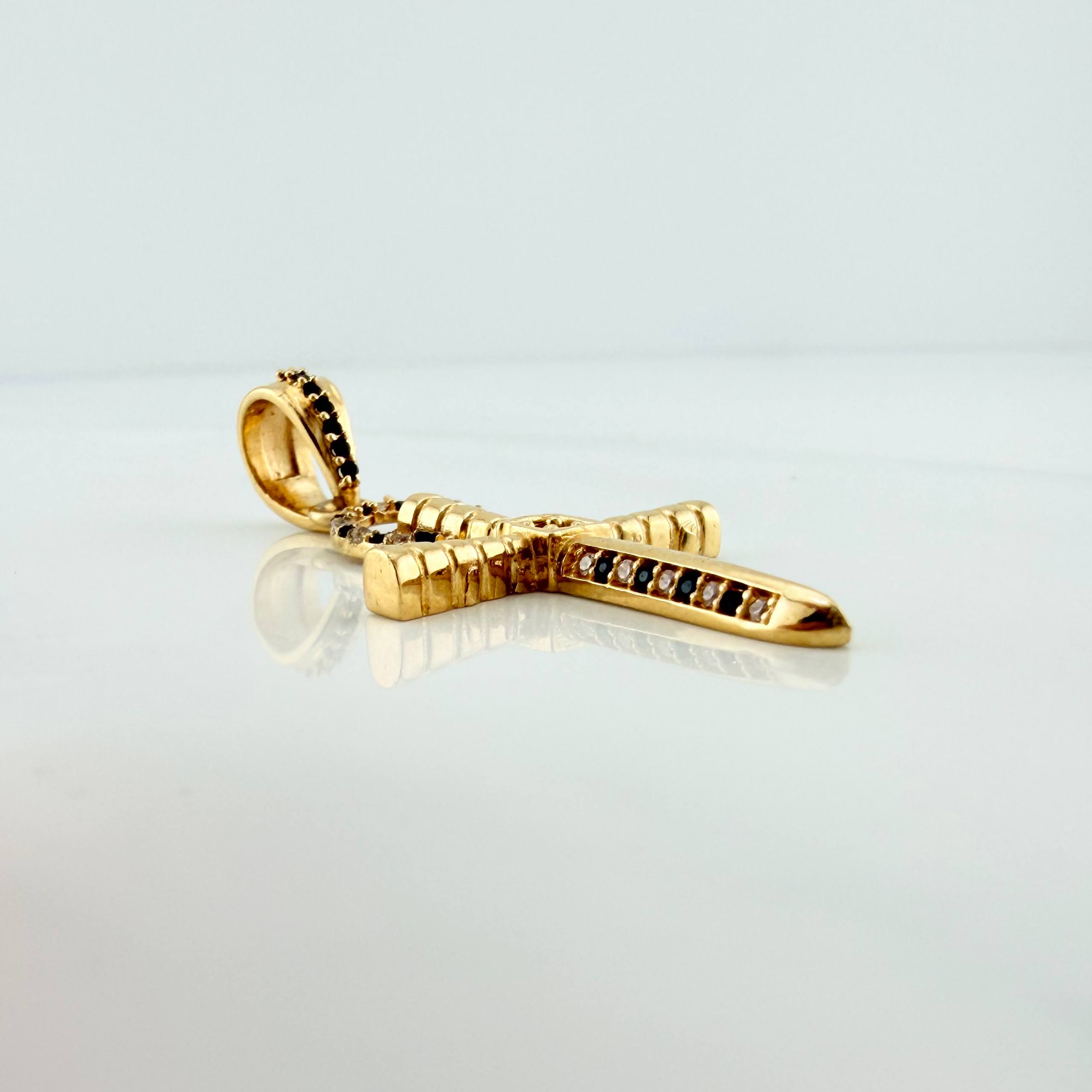 Pendant Cross Sword 3.7 g / 1 1/2 in Yellow Gold 18K