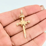 Pendant Nail Cross 3.8 g / 1 1/2 in 18K Yellow Gold
