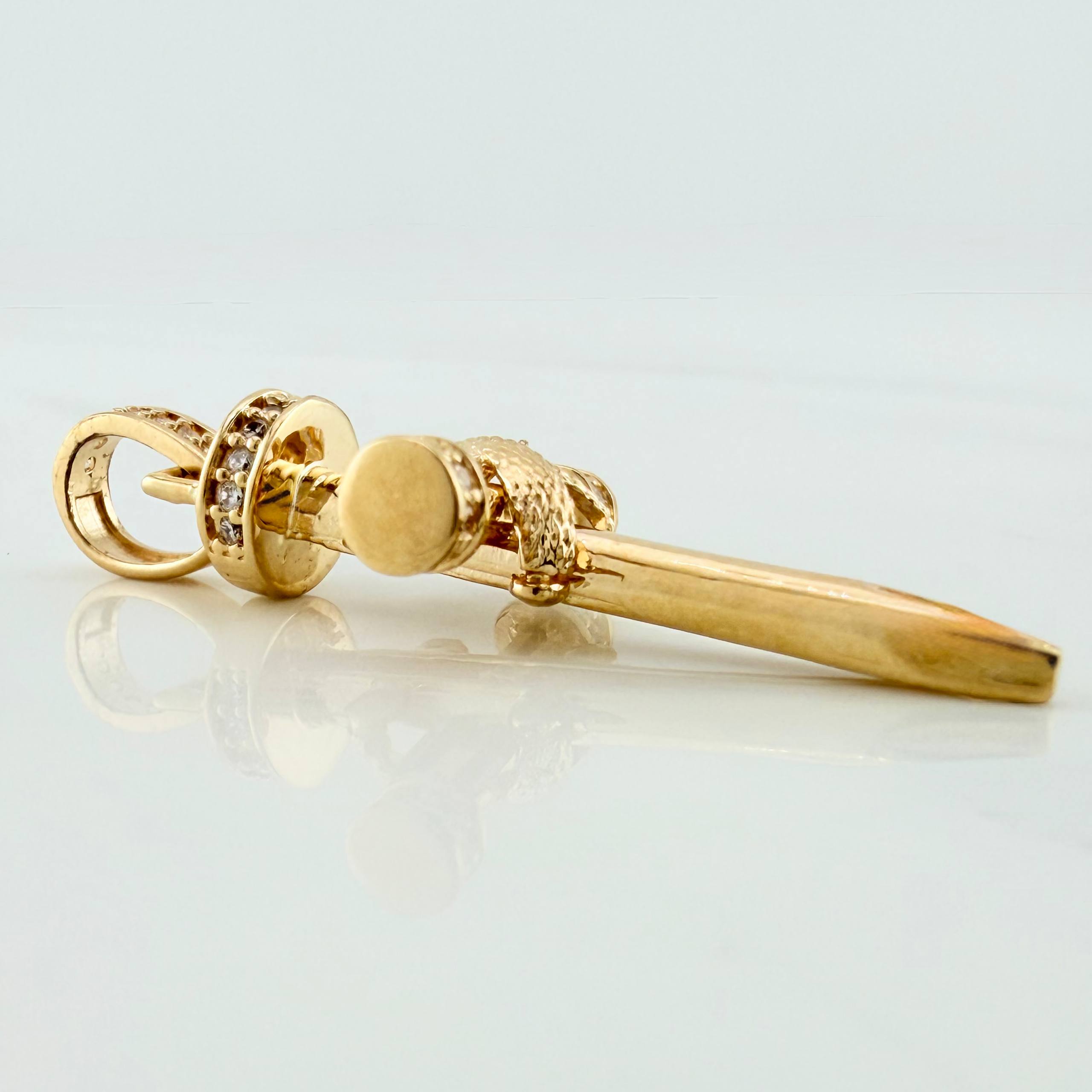 Pendant Nail Cross 3.8 g / 1 1/2 in 18K Yellow Gold