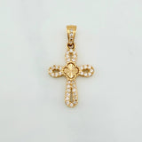 Clover Cross Pendant 1.25 g / 1 in Yellow Gold 18K