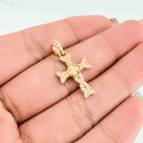 Dije Cruz Trebol 1.65 g / 1 in Oro Amarillo 18K