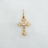 Gothic Cross Pendant 0.6 g / 3/4 in 18K Yellow Gold