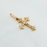 Gothic Cross Pendant 0.55 g / 3/4 in 18K Yellow Gold