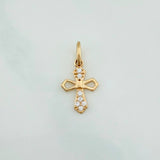 Gothic Cross Pendant 0.6 g / 3/4 in 18K Yellow Gold