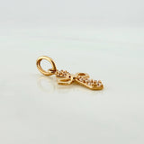 Gothic Cross Pendant 0.6 g / 3/4 in 18K Yellow Gold