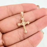 Clover Cross Pendant 1.2 g / 1 in Yellow Gold 18K