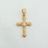 Clover Cross Pendant 1.2 g / 1 in Yellow Gold 18K
