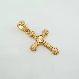 Clover Cross Pendant 1.2 g / 1 in Yellow Gold 18K