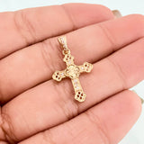 Clover Cross Pendant 1.2 g / 1 in Yellow Gold 18K