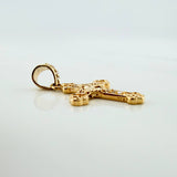 Clover Cross Pendant 1.2 g / 1 in Yellow Gold 18K