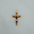 Pendant Cross Christ 1.55 g / 1 in Three Golds 18K