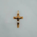 Pendant Cross Christ 1.55 g / 1 in Three Golds 18K