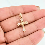 Clover Cross Pendant 1.3 g / 1 in Yellow Gold 18K