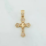 Clover Cross Pendant 1.3 g / 1 in Yellow Gold 18K