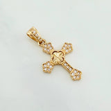 Clover Cross Pendant 1.3 g / 1 in Yellow Gold 18K