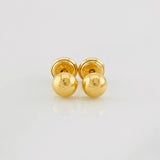 Half Bead Stud Earrings 0.7g / in / 5mm 18K Yellow Gold