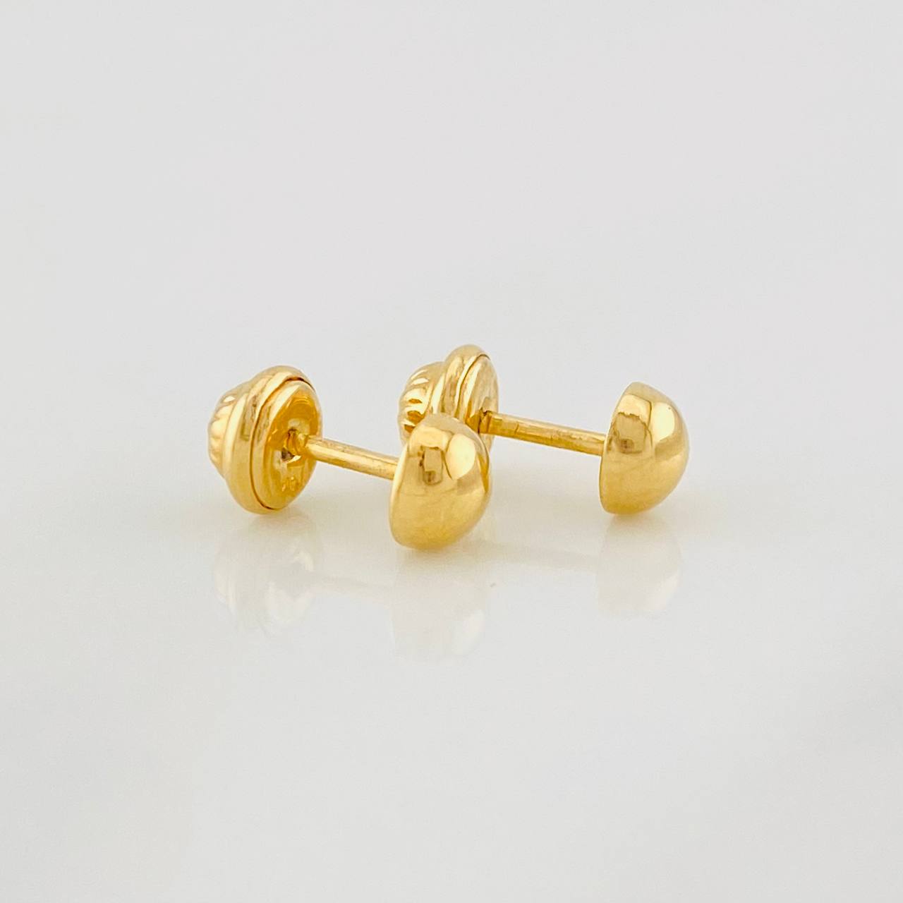 Half Bead Stud Earrings 0.7g / in / 5mm 18K Yellow Gold