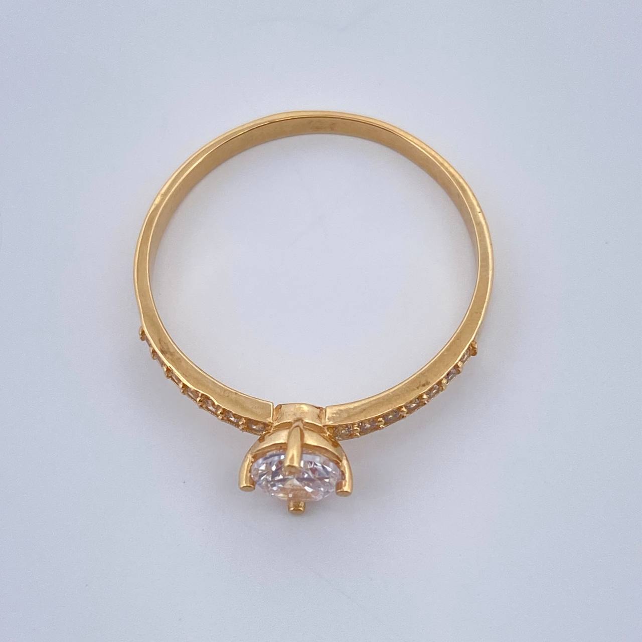 Anillo Solitario Churumbela 1.55gr / T6 3/4 / Oro Amarillo 18K %