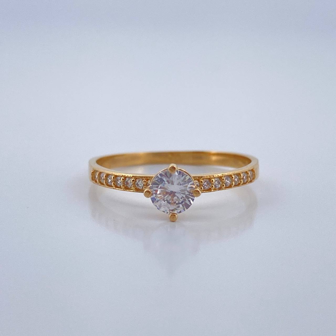 Anillo Solitario Churumbela 1.55gr / T6 3/4 / Oro Amarillo 18K %