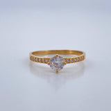 Anillo Solitario Churumbela 1.55gr / T6 3/4 / Oro Amarillo 18K %