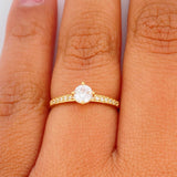 Anillo Solitario Churumbela 1.55gr / T6 1/4/ Oro Amarillo 18K %