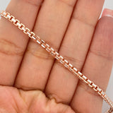 Cadena Veneciana 28.7gr / 23 3/4 in / 2.7mm Dos Oros Blanco Rosa +3 18K $