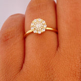 Anillo Halo Circulo 1.65gr / T6 / Oro Amarillo 18K %