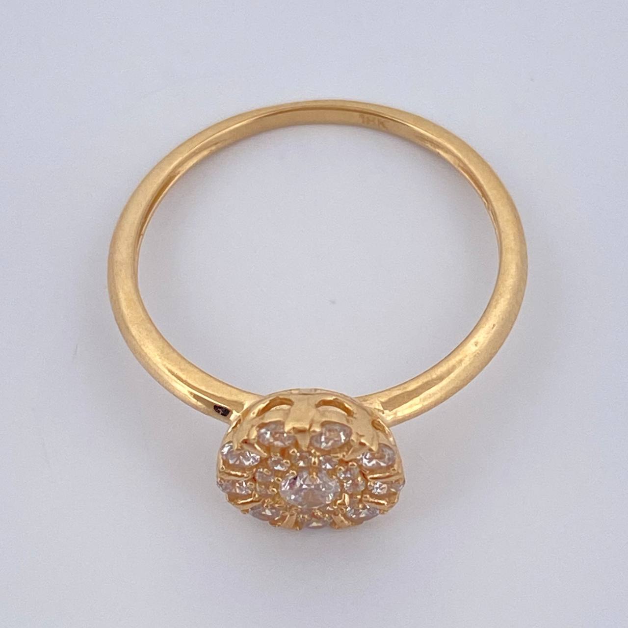 Anillo Halo Circulo 1.65gr / T6 / Oro Amarillo 18K %