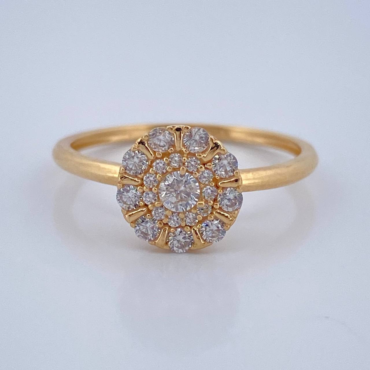 Anillo Halo Circulo 1.65gr / T6 / Oro Amarillo 18K %