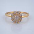 Halo Circle Ring 2.1gr / T6 3/4 / 18K Yellow Gold %