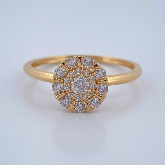 Halo Circle Ring 2.1gr / T6 3/4 / 18K Yellow Gold %
